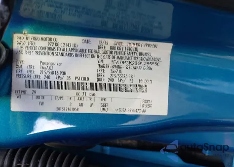 2016 Ford Focus Se from USA, damaged, VIN 1FADP3K22GL255566